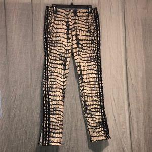 Adidas tracksuit bottoms in cool animal/tie dye print size S AN